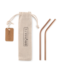 Stainless Steel Reusable Straws | Rose Gold | Small
