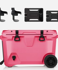 BrüTank 55-Quart Double Drink Holder Cooler Bundle | Neon Pink