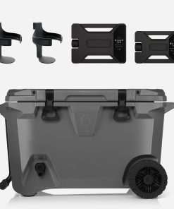 BrüTank 55-Quart Double Drink Holder Cooler Bundle | Charcoal